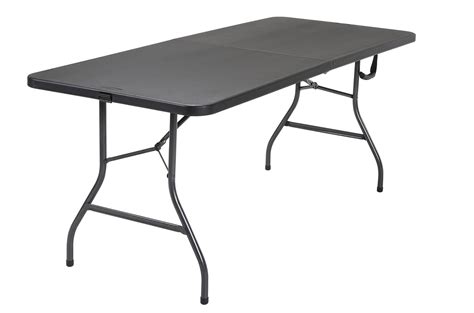 6 foot black folding table